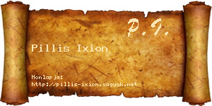 Pillis Ixion névjegykártya